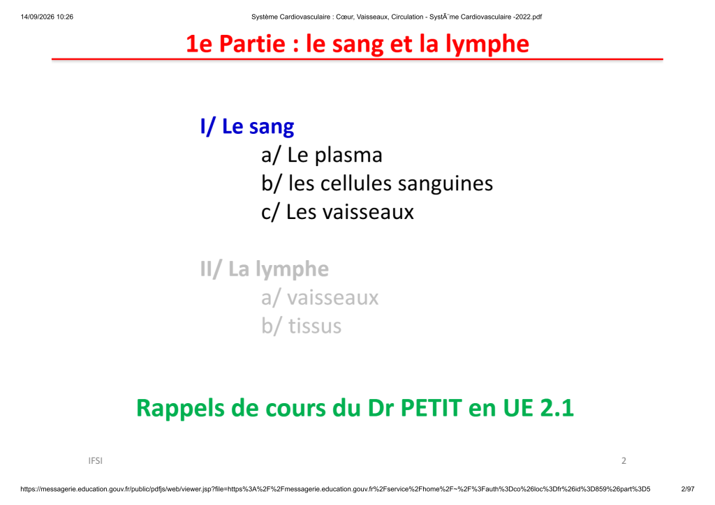 Système Cardiovasculaire _ Cœur, Vaisse...- SystÃ¨me Cardiovasculaire -2022_2