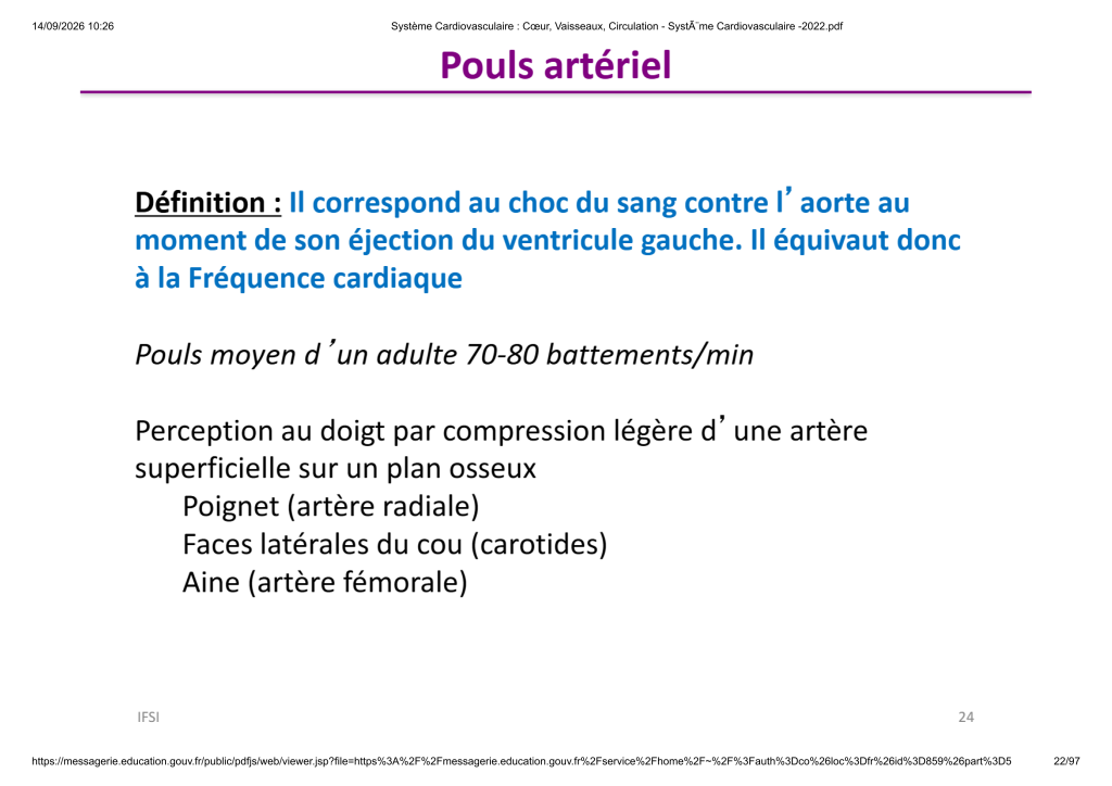 Système Cardiovasculaire _ Cœur, Vaisse...- SystÃ¨me Cardiovasculaire -2022_22