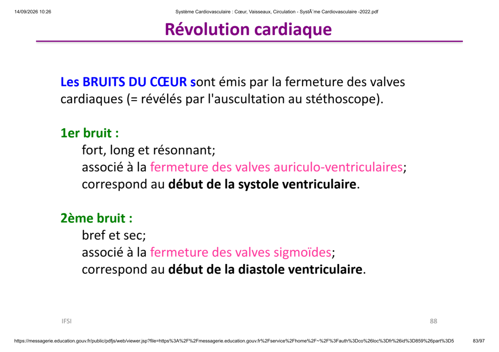Système Cardiovasculaire _ Cœur, Vaisse...- SystÃ¨me Cardiovasculaire -2022_83