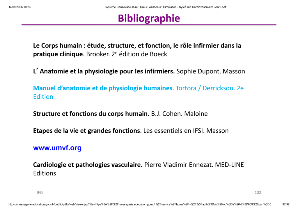 Système Cardiovasculaire _ Cœur, Vaisse...- SystÃ¨me Cardiovasculaire -2022_97